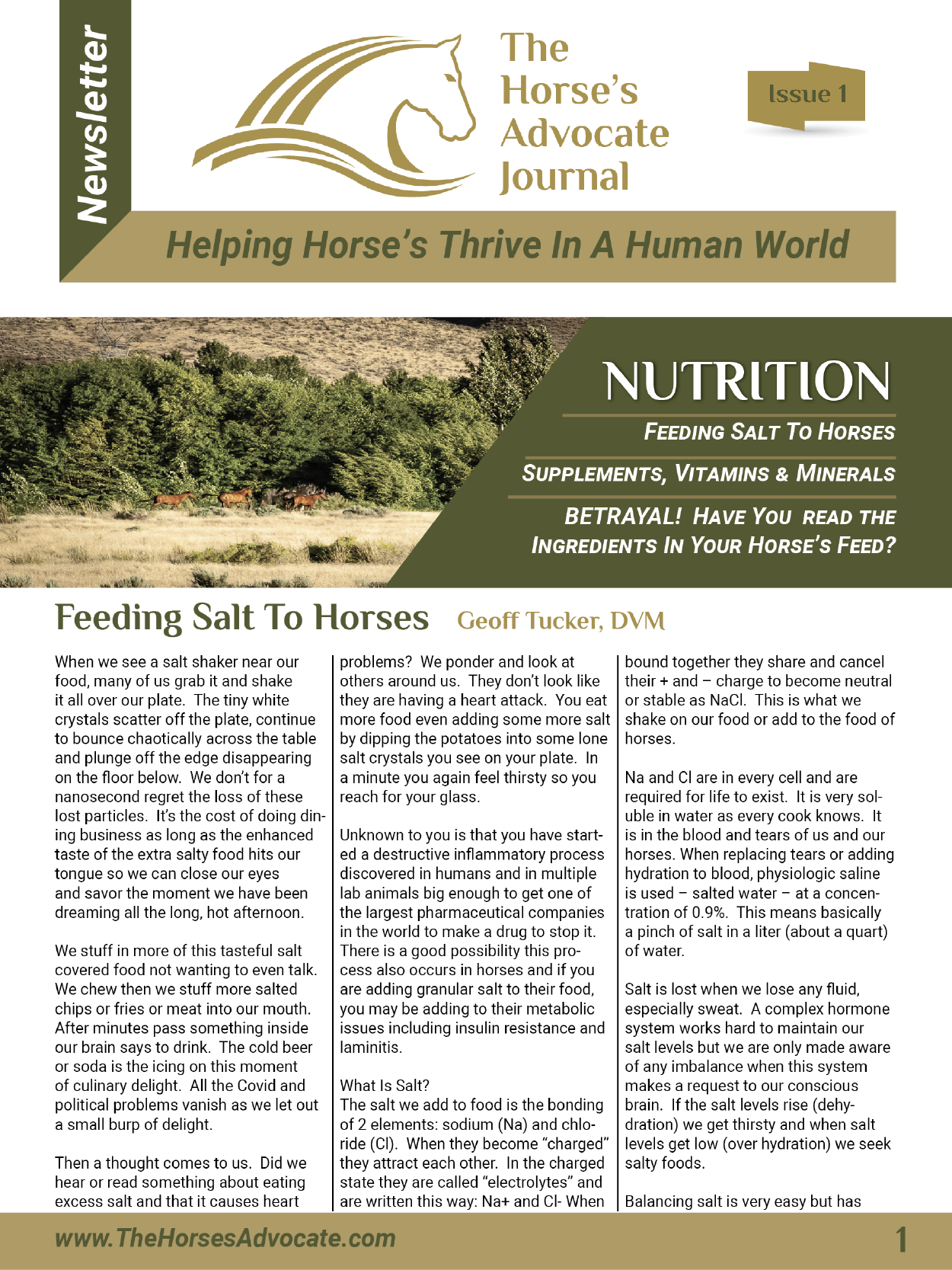 The Horses Advocate Journal